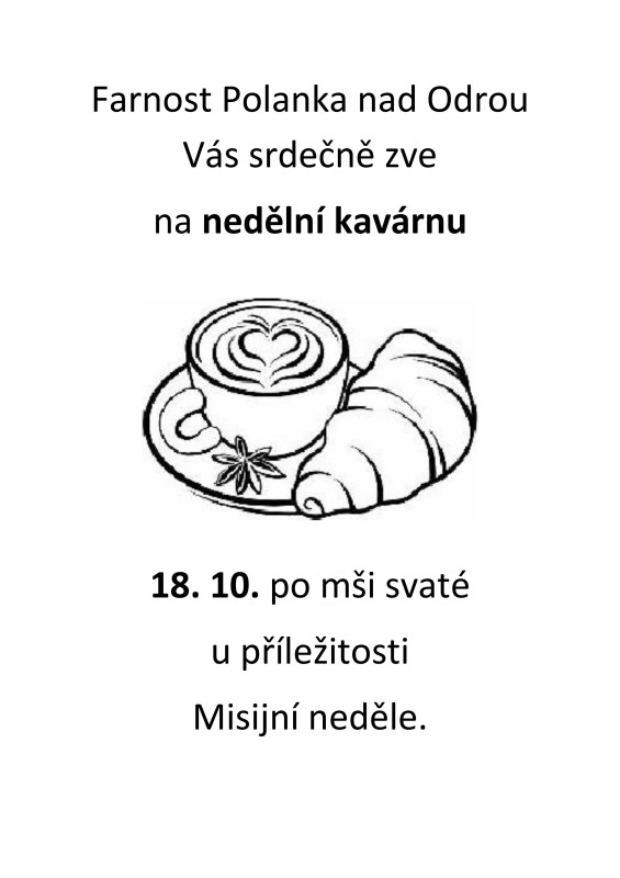 FARNÍ KAVÁRNA A MISIJNÍ NEDĚLE